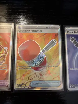 Pokemon Tcg Pitch Black Items Crushing Hammer, Dark Bell, Brave Bangle - Image 3