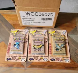 Pokemon Fossil Blister Booster Pack Set Factory Sealed Artwork MINT - Image 2