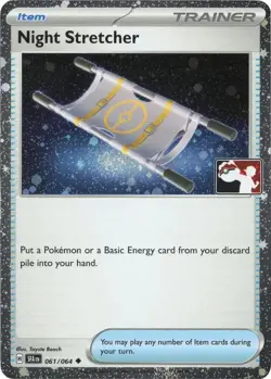 Night Stretcher (Play Pokemon Stamp) - Prize Pack Series Six - Cosmo Foil - NM - Image 1