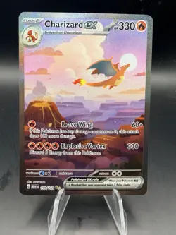 Pokemon TCG Charizard ex 199/165 SV 151 SIR Full Art Holo English 330HP - Image 1