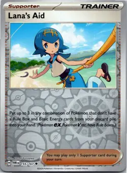 Lana's Aid 155/167 Uncommon Twilight Masquerade Pokemon Reverse Holo Near Mint - Image 1