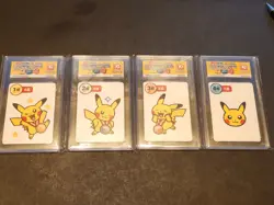 Pikachu Taruka SEQUENTIAL GRADE 10 SET Red 1st-4th Place Pokemon Centre Japan - Image 1