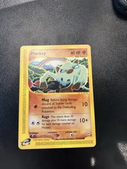 Pokemon TCG Mankey 92/147 Aquapolis 2002 Lightly Played - Image 1