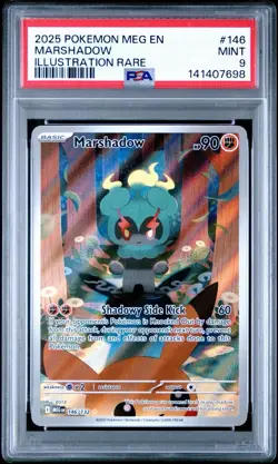 Pokemon TCG Marshadow Mega Evolution Illustration Rare 146/132 PSA 9 - Image 1