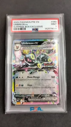 2025 Pokemon - Umbreon ex - (Prismatic Evolutions Stamp) 060/131 PSA 9 - Image 1