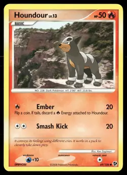 Houndour 69/106 Common Great Encounters Pokemon LP - Image 1