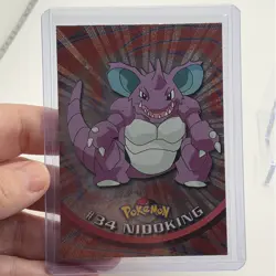 Pokemon TV Animation Edition #34 Nidoking Foil Holo Topps Black Label - Image 4