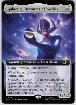 Galactus Devourer of Worlds Extended Art 291 Marvel Super Heroes MTG - Image 1