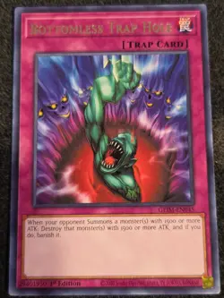 Yugioh! Bottomless Trap Hole - GEIM-EN045 - Rare - 1st Edition Near Mint, Englis - Image 1