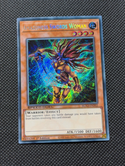 YUGIOH AMAZONESS SWORDS WOMAN SECRET RARE 1ST NM SGX3-END02 SPEED DUEL - Image 1