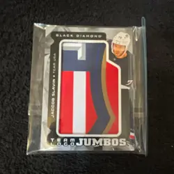 Upper Deck Black Diamond Team Logo Jumbos Jaccob Slavin Team USA Patch Card - Image 1