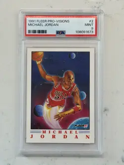MICHAEL JORDAN 1991 FLEER #2 PRO-VISIONS INSERT CARD MINT PSA 9 CHICAGO BULLS MJ - Image 1