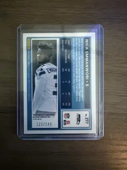 2025 Panini Donruss Optic - Rated Rookie Nick Emmanwori #277 Blue Prizm... - Image 2