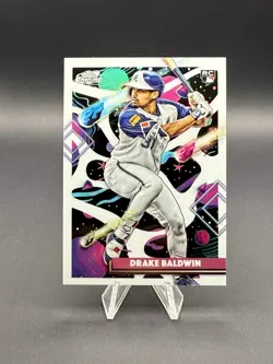 Drake Baldwin RC 2025 Topps Chrome Cosmic White Hole Refractor SP Atlanta Braves - Image 1