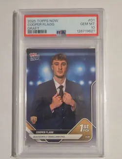 2025-26 Topps Now Draft - Cooper Flagg #D1 /123650 (RC) Psa10 - Image 1