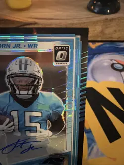 2025 Donruss Optic Football JIMMY HORN JR. Black Pandora Rookie Auto /35 - Image 3