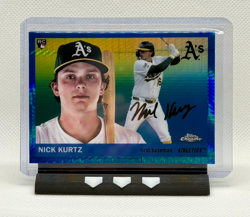 2025 Topps Chrome Platinum Nick Kurtz RC Blue Prism Refractor - Image 1
