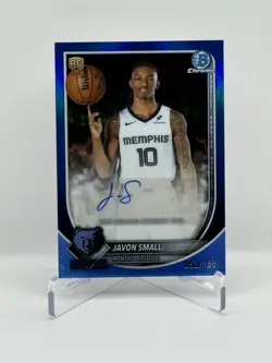 2025-26 Bowman Chrome Javon Small Auto Blue Refractor 053/150 Grizzlies - Image 1