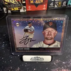 2025 Topps Chrome Platinum Baseball Rose Gold Refractor 17/75 Logan Webb Giants - Image 1