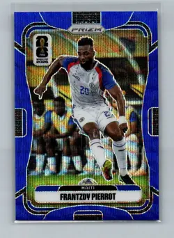 2026 Panini Prizm World Cup Frantzdy Pierrot Blue Wave Soccer Card 54/55 - Image 1