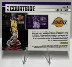 LeBron James 2019-20 NBA Hoops Premium Stock Lakers #1 Courtside Prizm BLUE - Image 2