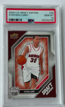 PSA 10 2009 UD Draft Edition - STEPHEN CURRY no.34 Rookie Card Warriors - Image 1