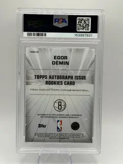 2025-26 Topps Chrome - Egor Demin Rookie Auto - PSA Gem Mint 10 - Image 2
