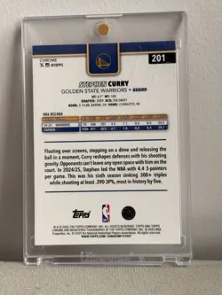2025-26 Topps Chrome - Stephen Curry #201 Basketball Refractor - Image 2