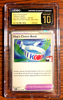 Hop's Choice Band Cosmos Holo #148|CGC PRISTINE 10|Play Prize Pack 7|Pokemon TCG - Image 1