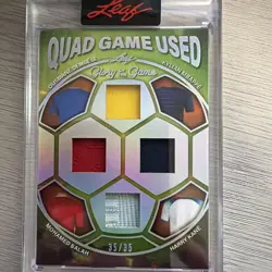 KYLIAN MBAPPE HARRY KANE SALAH DEMBELE 2026 Leaf Glory Of The Game Patch 35/35 - Image 1