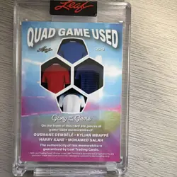 KYLIAN MBAPPE HARRY KANE SALAH DEMBELE 2026 Leaf Glory Of The Game Patch 35/35 - Image 2