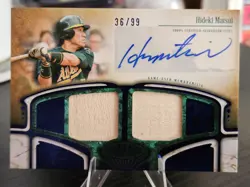 Topps 2026 Tier One Hideki Matsui Auto Dual Relic /99 Oakland Athletics #ATIR-HM - Image 1