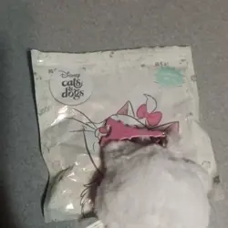 Disney Marie Cats & Dogs Plush Keychain White Cat with Pink Bow - Image 3