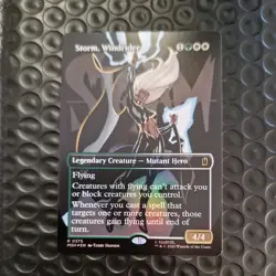 mtg marvel super heroes - Storm, Windrider Borderless FOIL rare R 0375 - Image 1