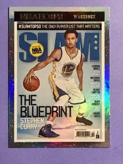 2021-22 Panini Hoops Stephen Curry SLAM #193 HOLO Gold Foil Holiday Blueprint - Image 1