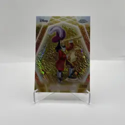 2026 Topps Neon Disney Captain Hook Chrome Neon Etch Gold Shimmer /50 #CNE-9 - Image 1