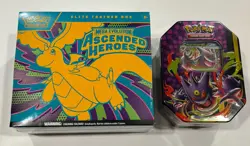 Pokemon Ascended Heros ETB & Mega Gengar EX Tin Factory Sealed Lot Of 2 - Image 1