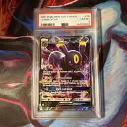 2017 POKEMON SUN & MOON UMBREON GX 80/149 ULTRA RARE PSA 8 NM-MT HOLO - Image 1