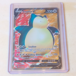 Nintendo Pokemon TCG Snorlax V 197/202 Sword & Shield Secret Rare FA Holo ENG - Image 1