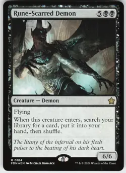 FOIL RUNE-SCARRED DEMON 184 R NEAR MINT - Image 1