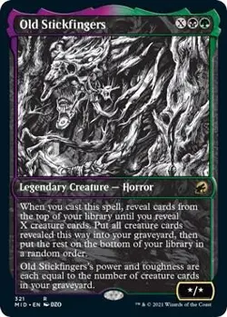 Old Stickfingers (Showcase) 321 Innistrad: Midnight Hunt Magic MTG - Image 1