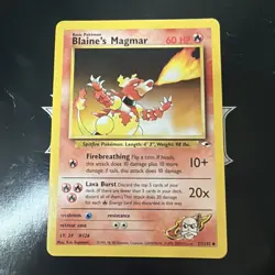 2000 Pokemon TCG Gym Heroes -Blaine's Magmar- Uncommon #37/132 - Image 1