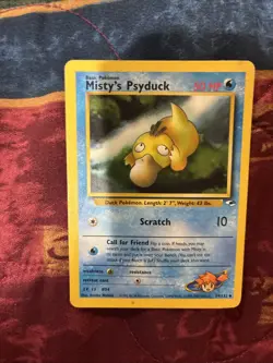 Misty's Psyduck 54/132 Uncommon Gym Heroes Pokemon Card - Image 1