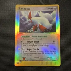 Pokemon TCG Zangoose 14/100 Sandstorm Reverse Holo Rare 70 HP ENG 2003 - Image 3