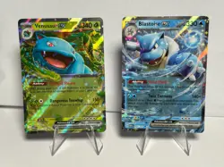 Pokemon 151 Blastoise ex 009/165 & Venusaur ex 003/165 Double Rare (2) - Image 1