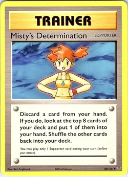 Misty's Determination 80/108 Evolutions Pokemon NM - Image 1