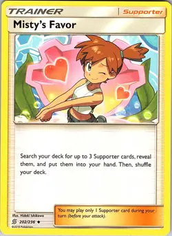 Misty's Favor 202/236 Unified Minds Pokemon NM - Image 1