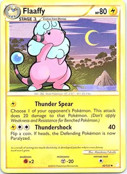 Flaaffy 42/123 HeartGold & SoulSilver Pokemon NM - Image 1