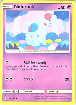 Nidoran F 54/181 TEU Team Up Pokemon Common LP 2019 - Image 1