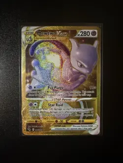 Pokemon TCG Pokemon GO Mewtwo VSTAR Gold Card 086/078 - NM Pack Fresh - Image 1